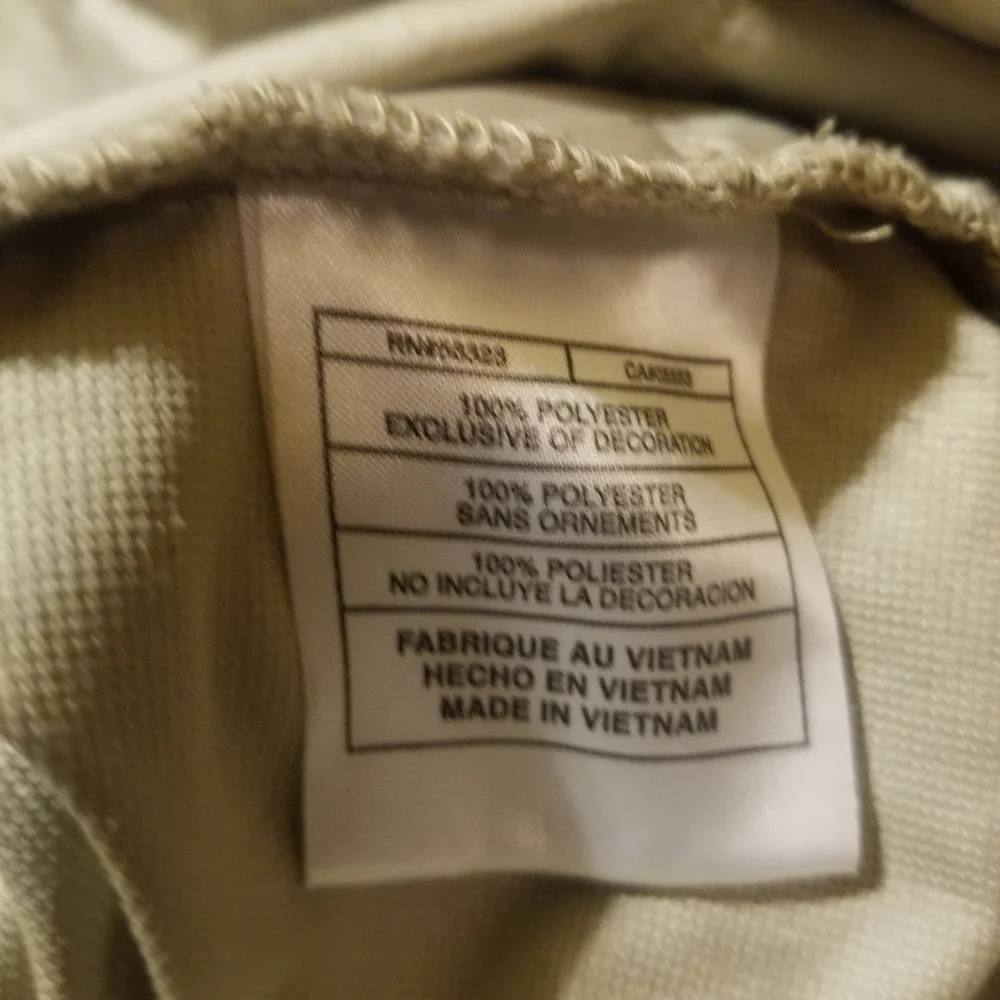Nike Windbreaker Mens Size Large Tan Performance Golf Outdoor